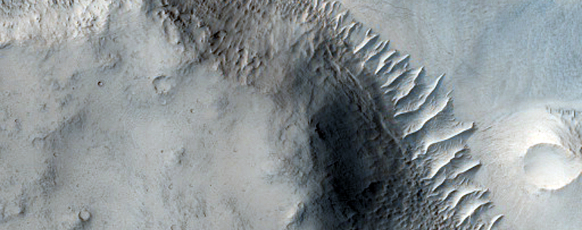 Channel Entering Sklodowska Crater