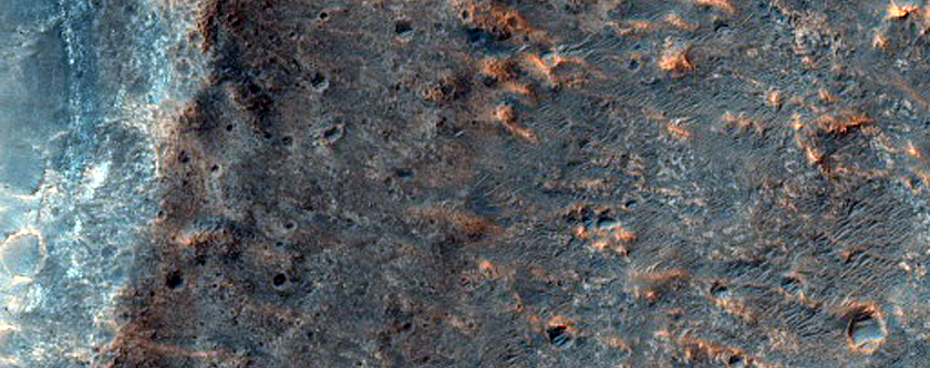 Crater Wall Exposure in Oxia Planum