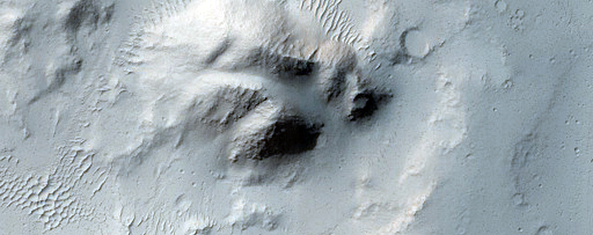 Frost Survey in Steep and Fresh-Looking Crater