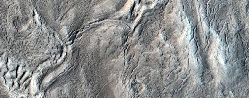 Terrain around Crater in Arabia Terra