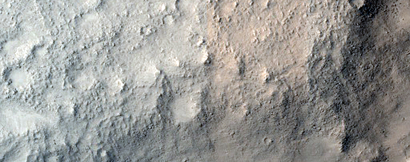 Isolated Dunes and Sand Patches East of Jezero Crater