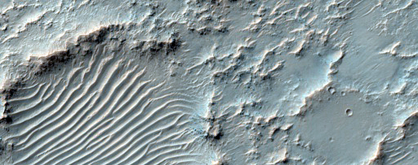 Ridges in Huygens Crater