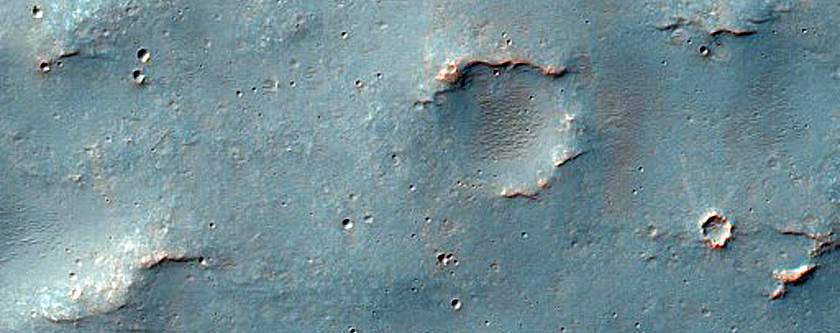 Channels near Huygens Crater