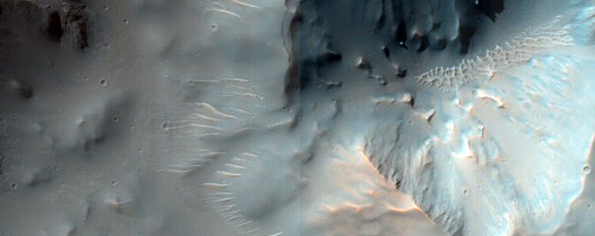 Frost Monitoring in Fresh 5-Kilometer Crater