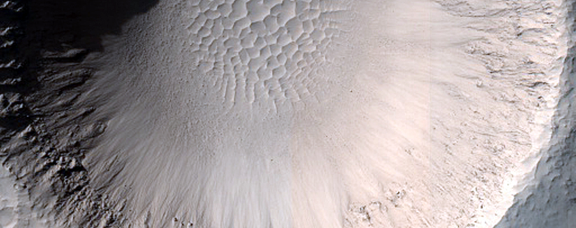 Well-Preserved 1-Kilometer Impact Crater in Meridiani Region