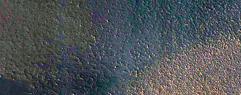Polar Crater with Summer Ice