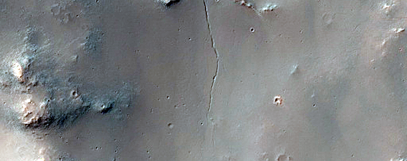 Terrain North of Denning Crater