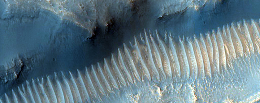 Fractured Terrain in Cydonia Mensae