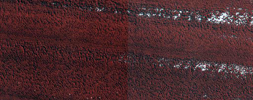 Exposure of North Polar Layered Deposits