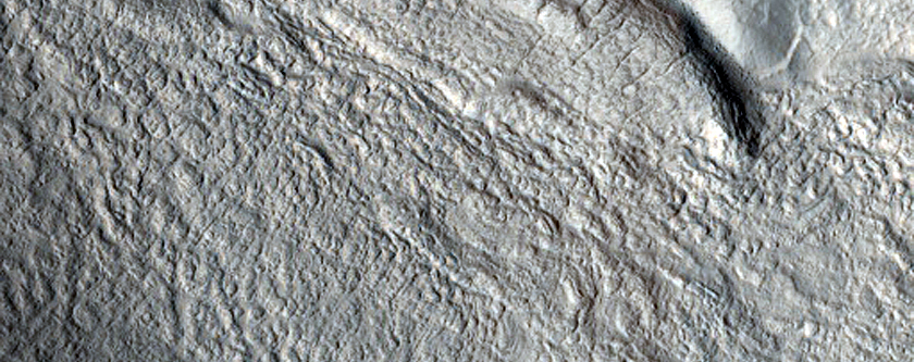 North-Pole-Facing Deposit in Crater