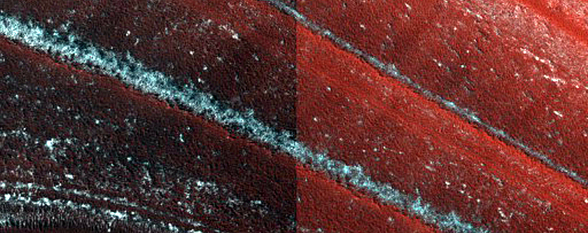 Exposure of North Polar Layered Deposits
