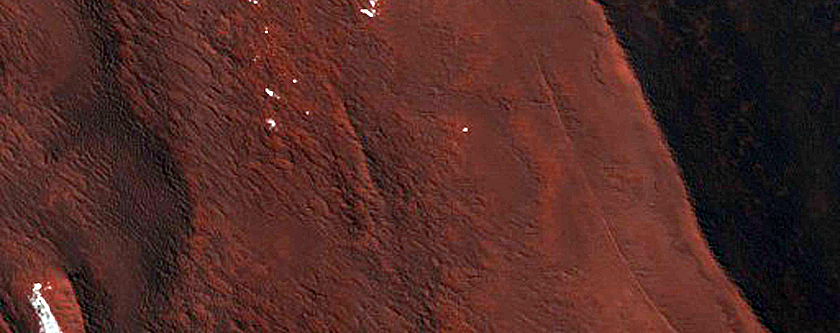 Exposure of North Polar Layered Deposits