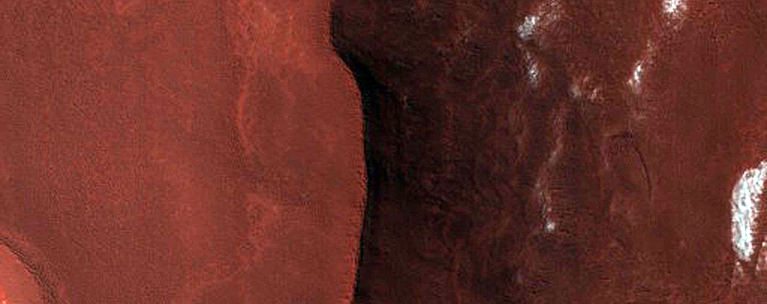 Exposure of North Polar Layered Deposits