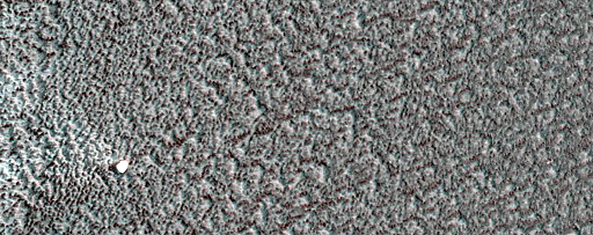 36-M Diameter Ice-Filled North Polar Layered Deposits Crater