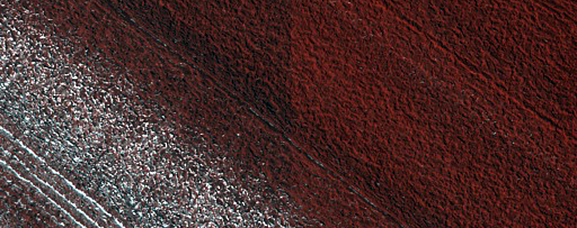 Exposure of North Polar Layered Deposits