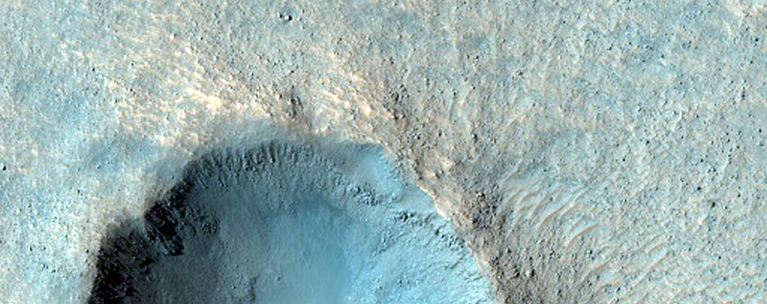 Very Fresh Sub-Kilometer Crater near Kasei Valles