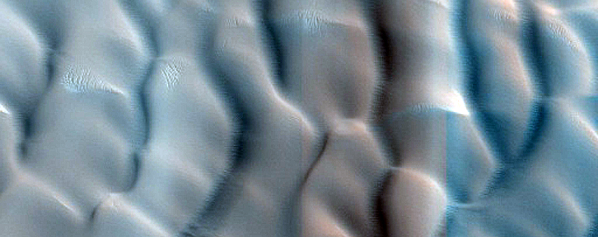 Abalos Undae Polar Crater Dunes