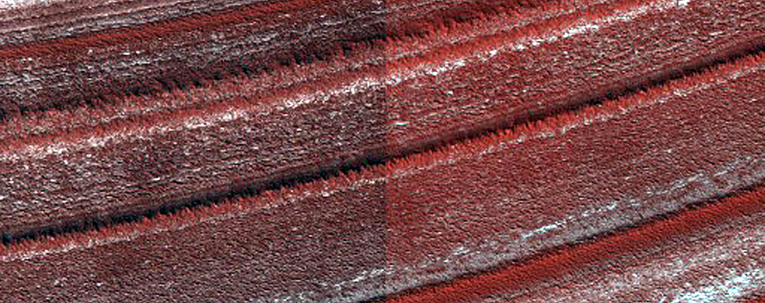 Exposure of North Polar Layered Deposits