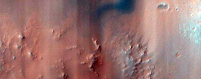 Climbing Dunes on Crater Wall