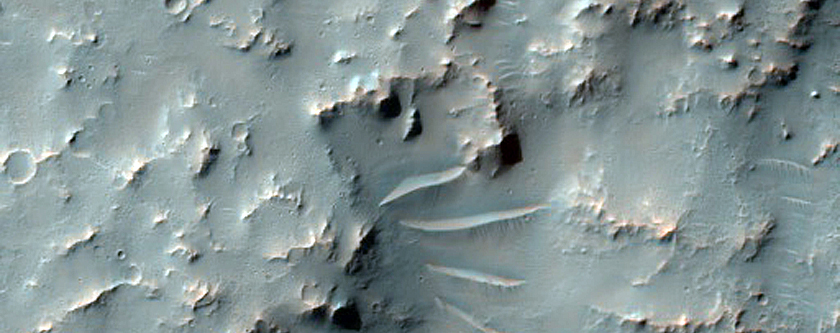 Ejecta Flows from Well-Preserved 30 Km Crater