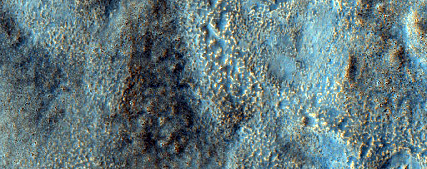Terrain North of Semeykin Crater