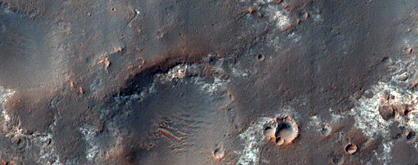 Light-Toned Materials Southwest of Trouvelot Crater