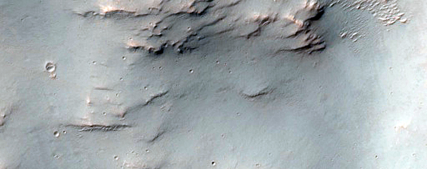 Channels near Huygens Crater