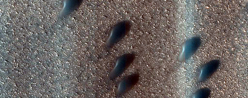 Dune Interaction with Residual Polar Ice
