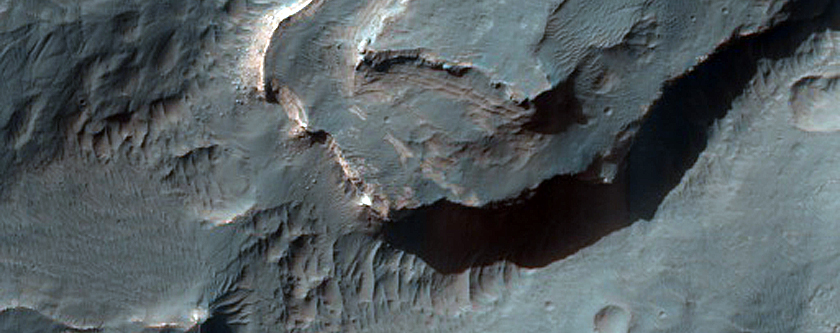 Light-Toned Layered Beds on Holden Crater Rim