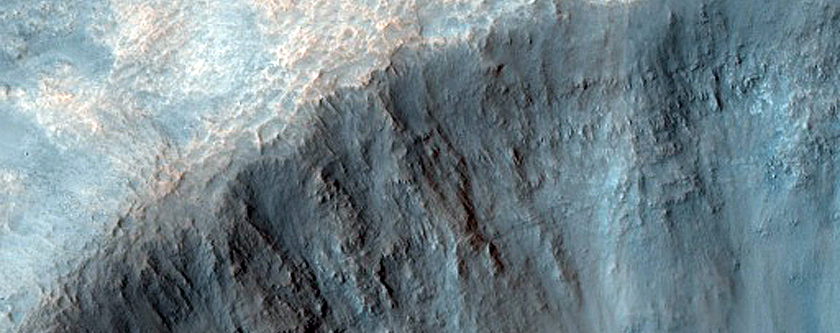 Impact Crater with Steep Slopes