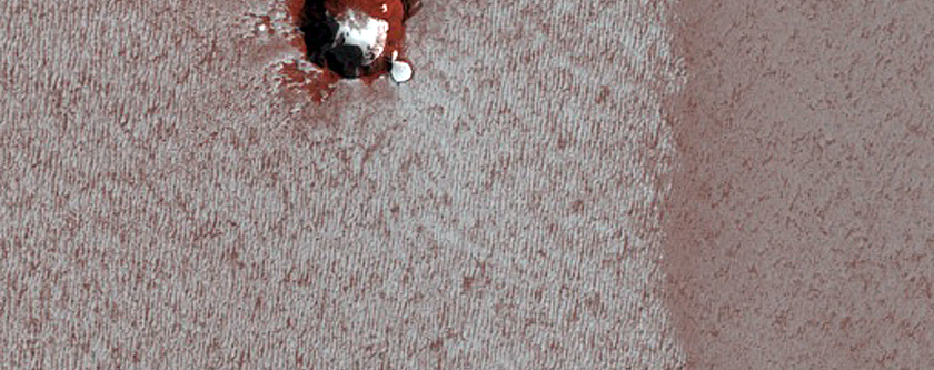 Small Crater on North Polar Deposits