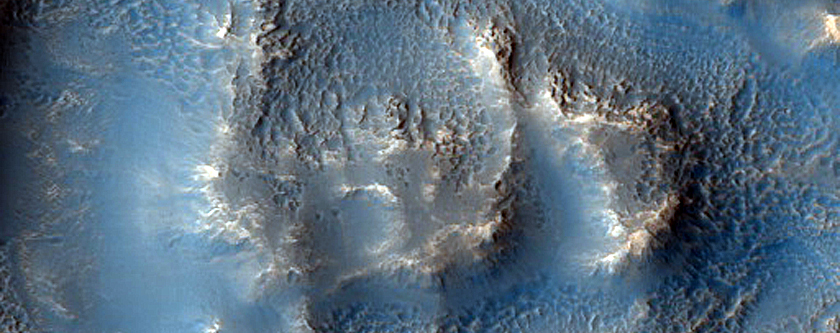 Channel Outside Crater in Northwestern Arabia Terra