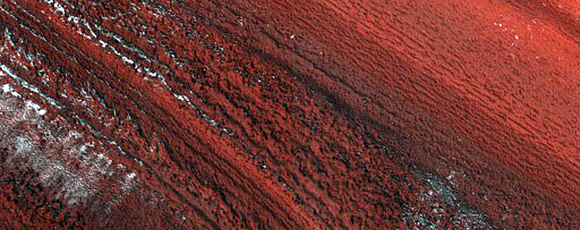 Exposure of North Polar Layered Deposits