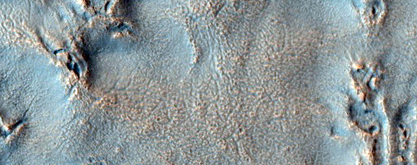 Rumpled Fluidized Ejecta in Northern Plains