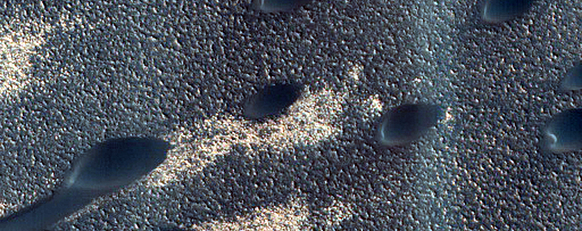 Dune Interaction with Residual Polar Ice
