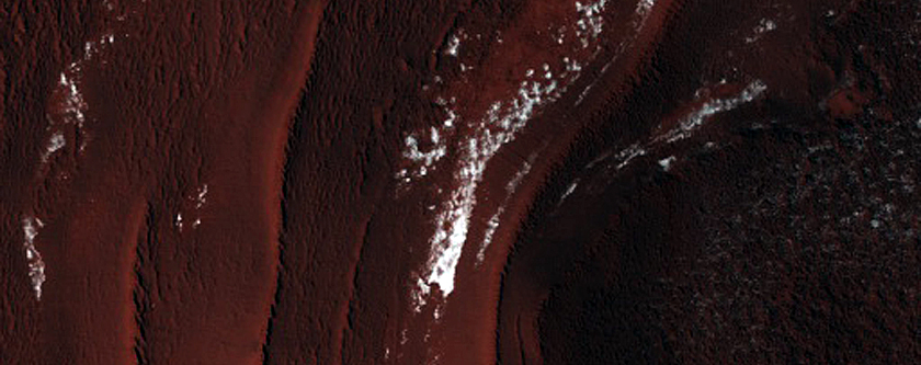 Exposure of North Polar Layered Deposits