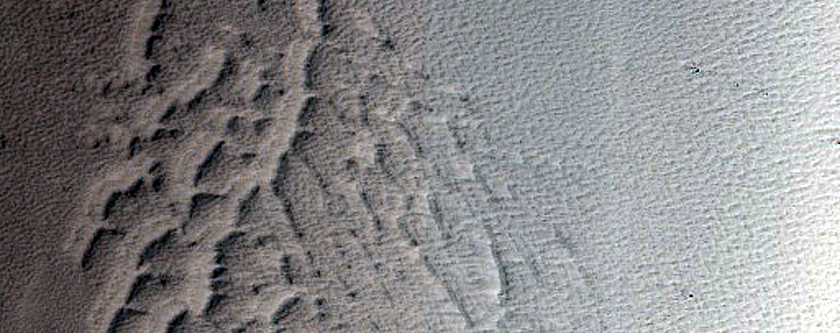 Crater in Daedalia Planum