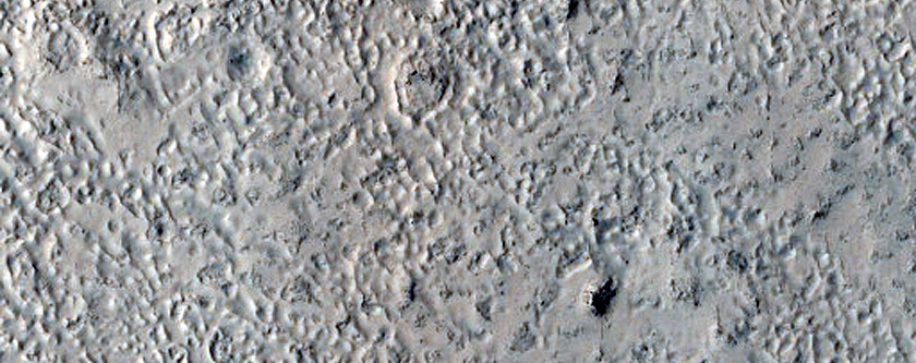 Possible Vent in Young Lava Flows in Elysium Region