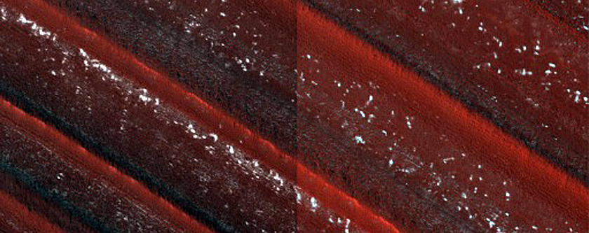 Exposure of North Polar Layered Deposits