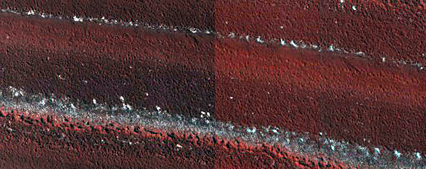 Exposure of North Polar Layered Deposits