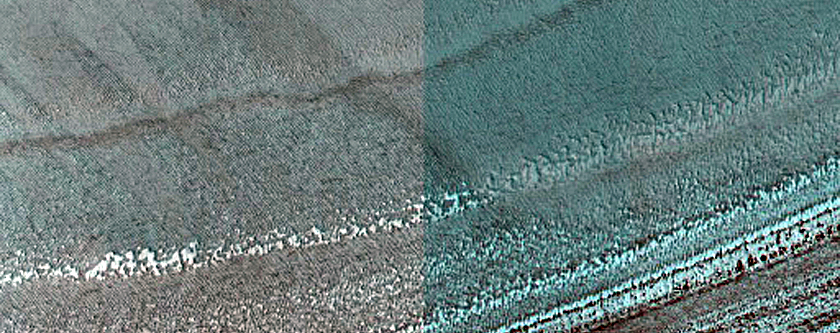 Exposure of North Polar Layered Deposits