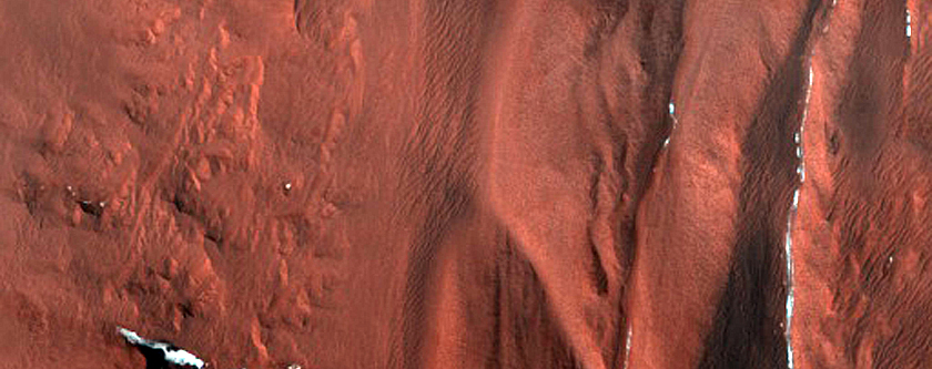 Exposure of North Polar Layered Deposits