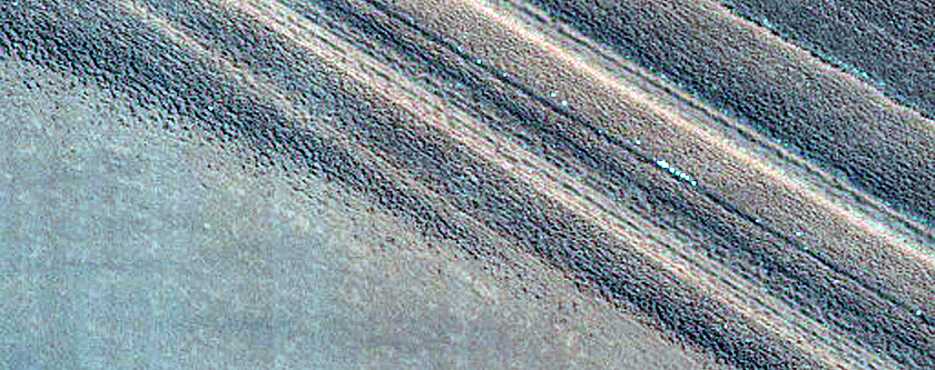 Exposure of North Polar Layered Deposits