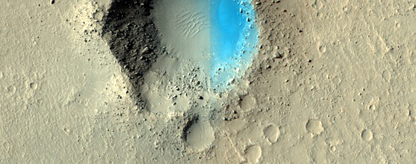 Possible Skylight in Elysium Planitia