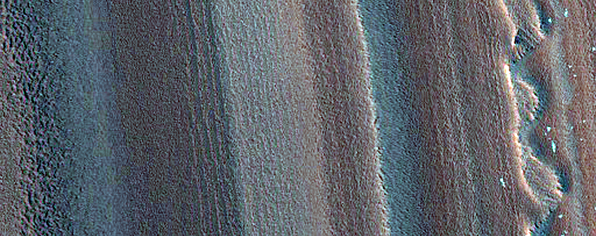 Exposure of North Polar Layered Deposits