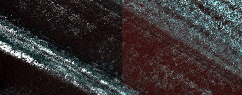 Exposure of North Polar Layered Deposits