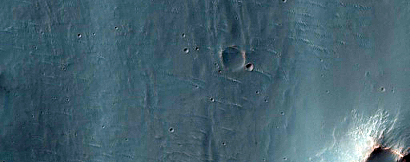Well-Preserved Impact Crater on Southeast Rim of Roddy Crater