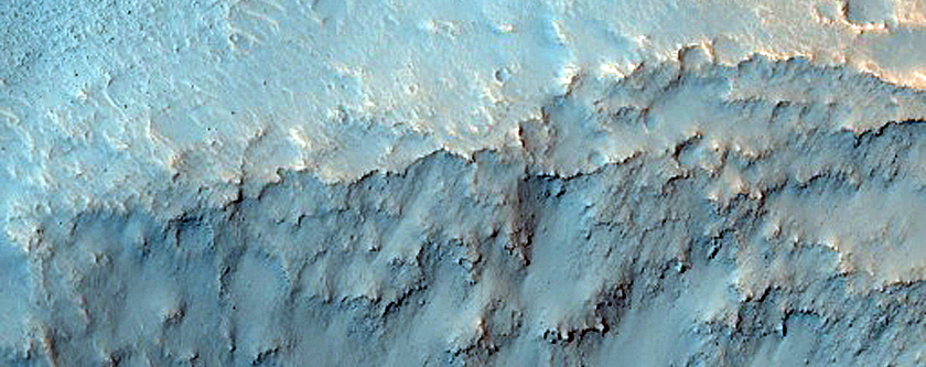 Steep Slopes of Impact Crater