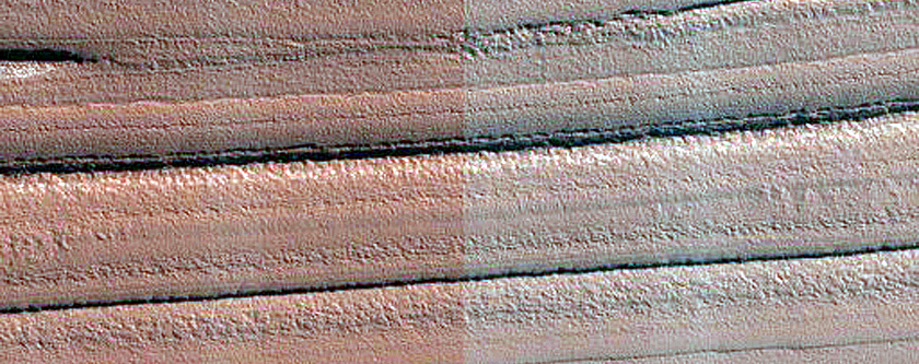 Exposure of North Polar Layered Deposits