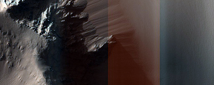 Slumps in South Eos Chasma
